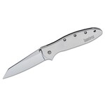 Kershaw 1660R Ken Onion Random Leek Assisted Flipper Knife 3" Sandvik 14C28N Bead Blasted Reverse Tanto Blade and Stainless Steel Handles, Frame Lock