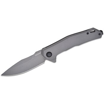 Kershaw Helitack Assisted Frame Lock Flipper Knife 3.26" Gray PVD Drop Point Blade, Gray PVD Stainless Steel Handles, Reversible Bayonet Clip
