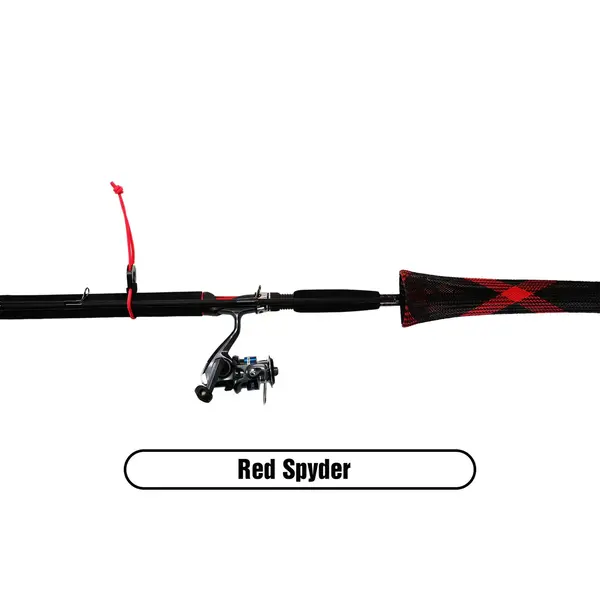 The Rod Glove Fits 6'6 -7' 2-pc Spinning Rods Red Spyder