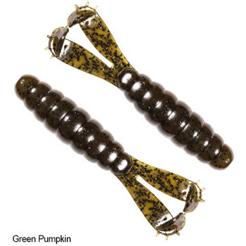 Z-Man Billy Goat Twin Tail Grub 4.25" Green Pumpkin 3-pk (ZS25)