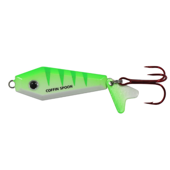 Northland Buck-Shot Coffin Spoon. 3/8oz UV Glo Perch