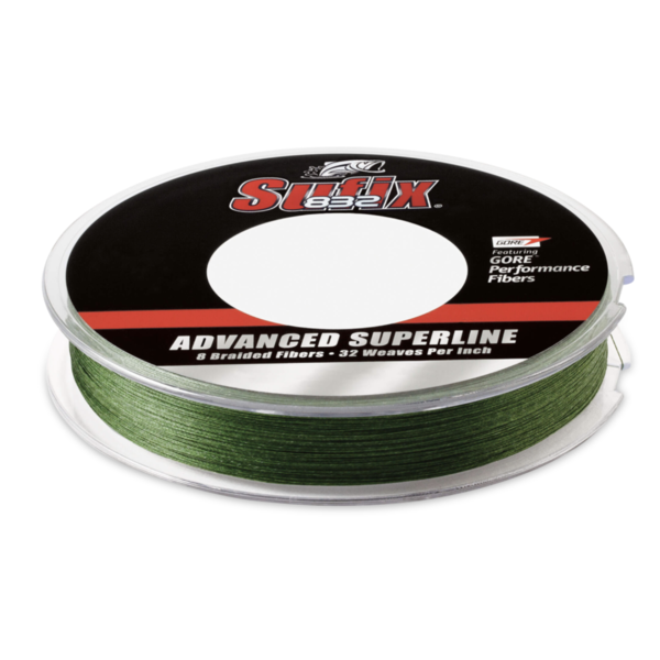 Sufix 832 Braid 30lb Lo-Vis Green 150yds