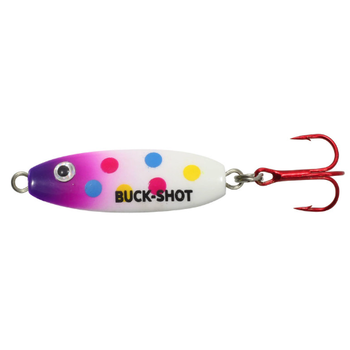 Northland Buck-Shot Rattle Spoon Purple Wonderbread 1/4oz
