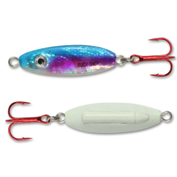 Northland Buck-Shot Rattle Spoon Super-Glo Rainbow 3/8oz