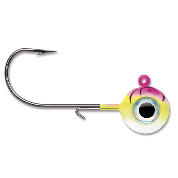 VMC Neon Moon Eye Jig. 1/32oz Pink Fire UV 2-pk