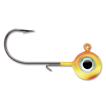 VMC Neon Moon Eye Jig. 1/32oz Chartreuse Orange 2-pk