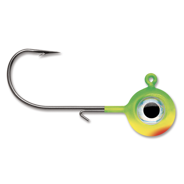 VMC Neon Moon Eye Jig. 1/32oz Chart Lime Green 2-pk