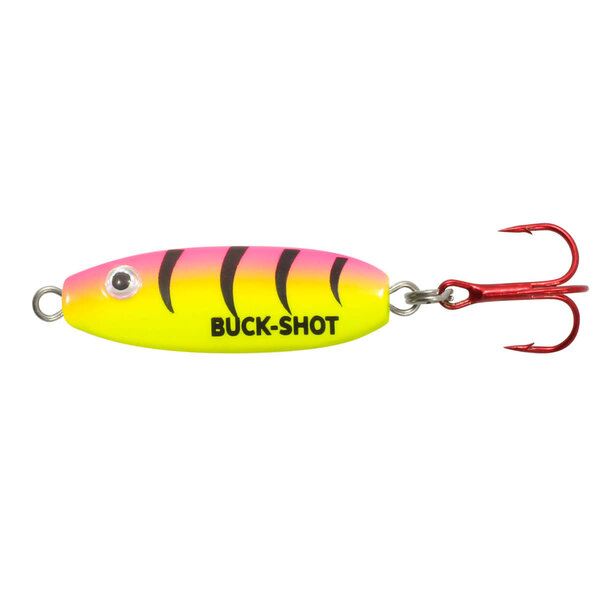 Northland Buck-Shot Rattle Spoon. 3/4oz Bubblegum Tiger