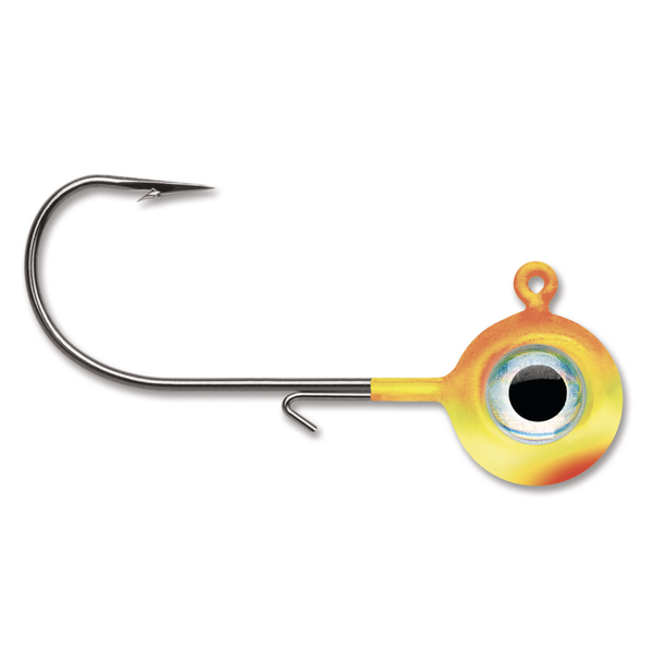 VMC Neon Moon Eye Jig. 1/4oz Chartreuse Orange 4-pk