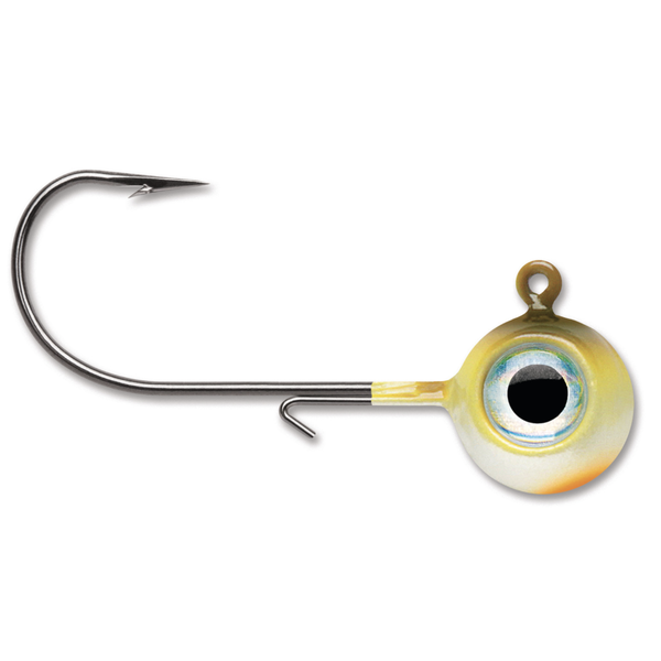 VMC Neon Moon Eye Jig. 1/8oz Yellow Perch 4-pk