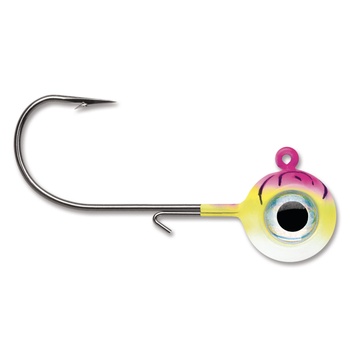 VMC Neon Moon Eye Jig. 3/8oz Pink Fire UV 4-pk
