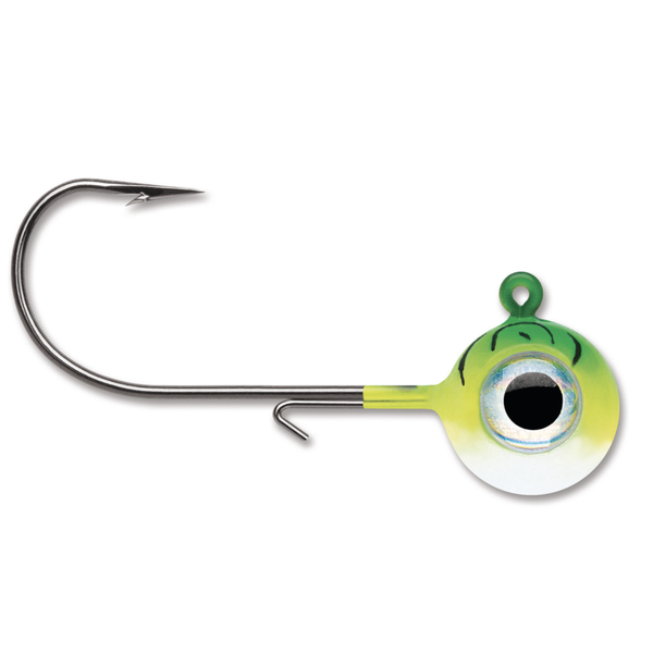 VMC Neon Moon Eye Jig. 1/16oz Green Gire UV 2-pk