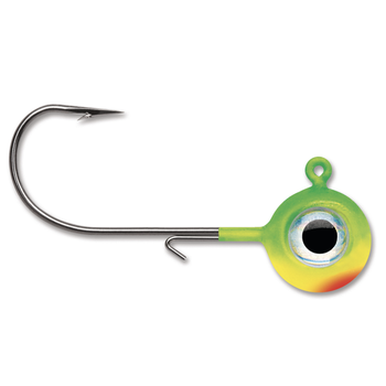 VMC Neon Moon Eye Jig. 1/16oz Chart Lime Green 2-pk