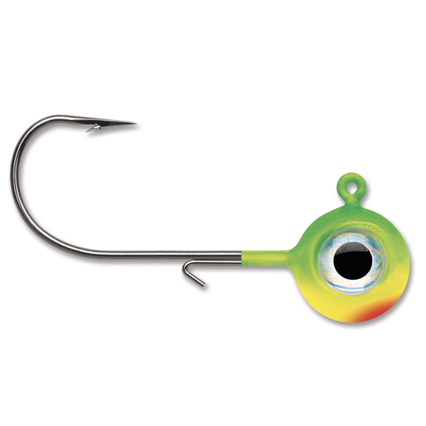 VMC Neon Moon Eye Jig. 1/16oz Chart Lime Green 2-pk