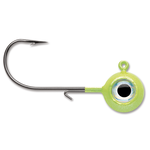 VMC Neon Moon Eye Jig. 1/16oz Glow Chartreuse 2-pk