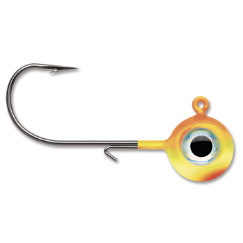 VMC Neon Moon Eye Jig. 1oz Chartreuse Orange 4-pk