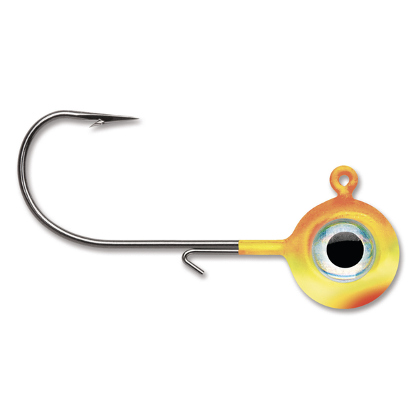 VMC Neon Moon Eye Jig. 3/4oz Chartreuse Orange UV 4-pk