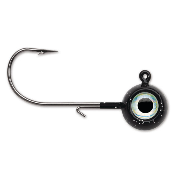 VMC Neon Moon Eye Jig. 1/4oz Black 4-pk