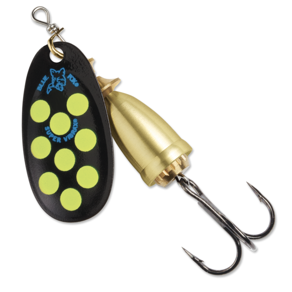Blue Fox Classic Vibrax 5/8oz Spinner Hot Pepper Black Yellow