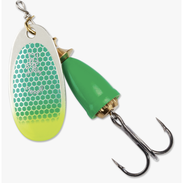 Blue Fox Vibrax 5/8oz  Green Scale Chartreuse Tip UV