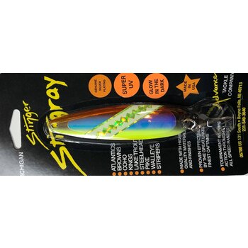 Michigan Stinger Stingray Spoon. UV Caramel Dolphin