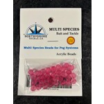 North Shore Tackle Acrylic Beads 6mm Frost Hot Pink