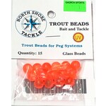 North Shore Tackle Glass Beads 8mm Glass Frost Orange