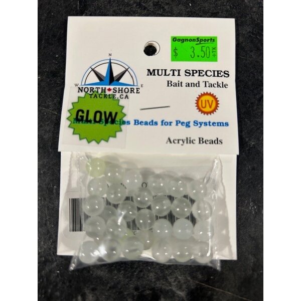 North Shore Tackle Acrylic Beads 8mm Glow