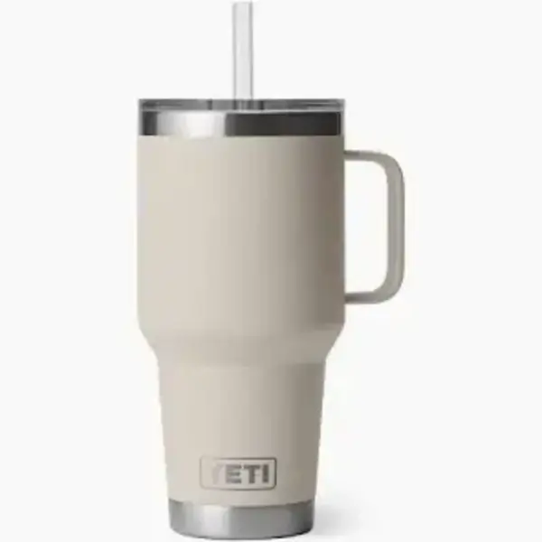Yeti Rambler 1L Straw Mug w/Straw Lid. Cape Taupe