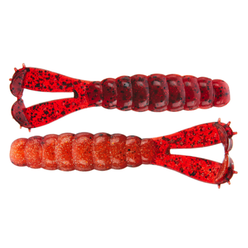 Z-Man Goat Twin Tail Grub 3.75" Fire Craw 4-pk