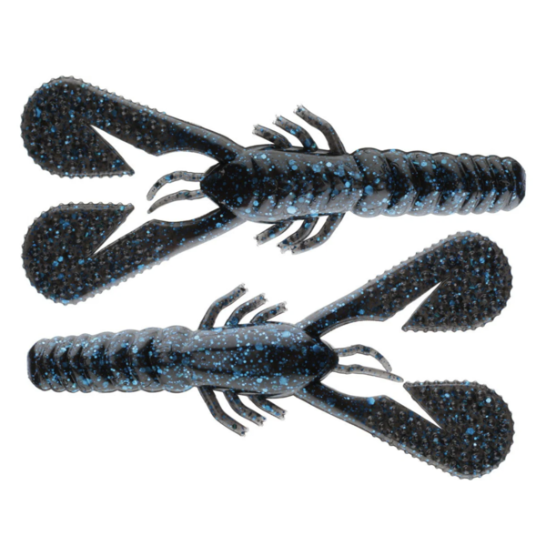 Z-Man Turbo CrawZ 4" Black Blue Flake 6-pk