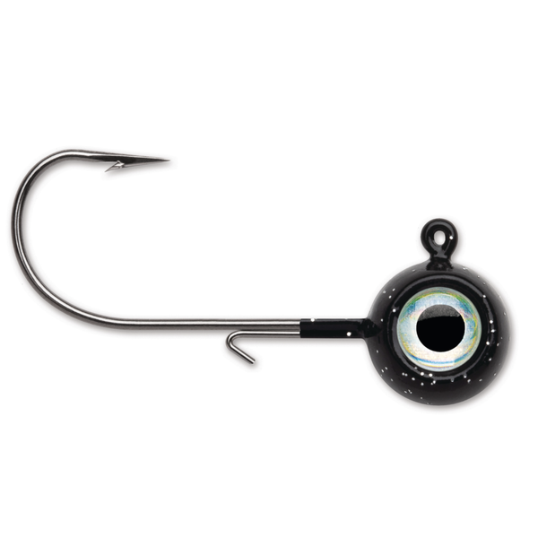 VMC Neon Moon Eye Jig. 1/8oz Black 4-pk