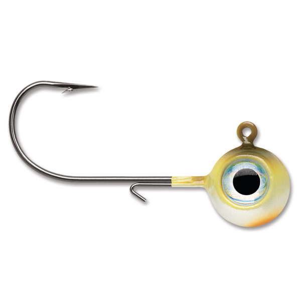 VMC Neon Moon Eye Jig. 1/4oz Yellow Perch 4-pk