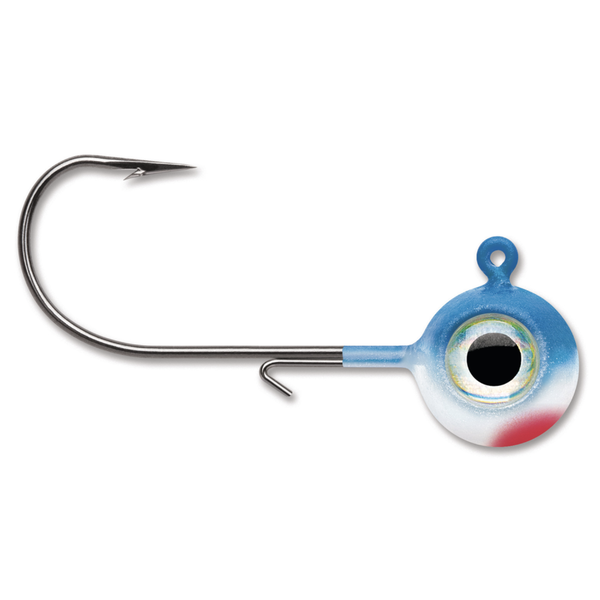 VMC Neon Moon Eye Jig. 1/4oz Blue White 4-pk