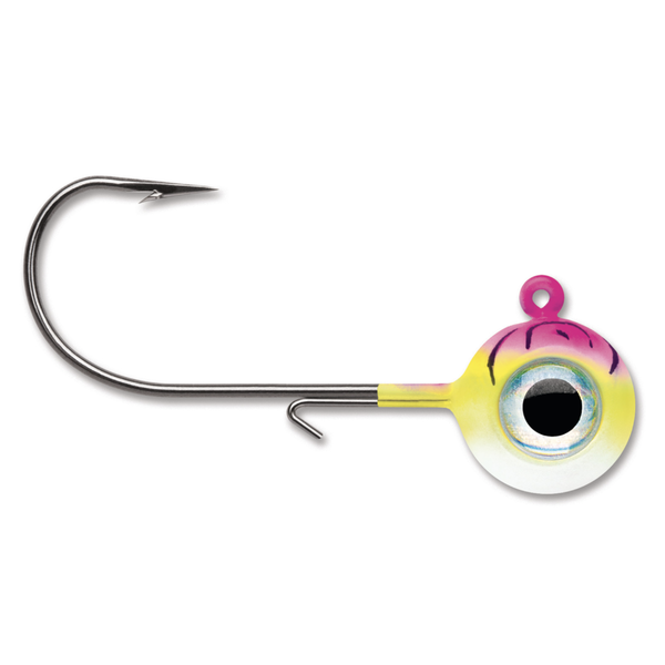 VMC Neon Moon Eye Jig. 1oz Pink Fire UV 4-pk
