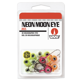 VMC Neon Moon Eye Jig. 3/8oz Glow Assorted 10-pk