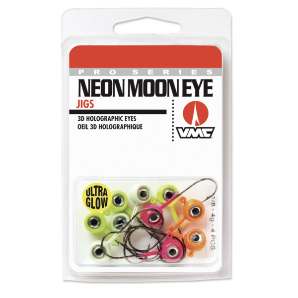 VMC Neon Moon Eye Jig. 3/8oz Glow Assorted 10-pk
