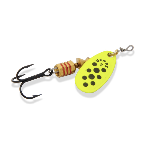 Mepps Comet Size 2 1/6oz Chartreuse Black Dot