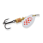 Mepps Comet Size 2 1/6oz White Red Dot