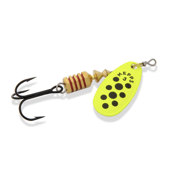 Mepps Comet Size 3 1/4oz Chartreuse Black Dot