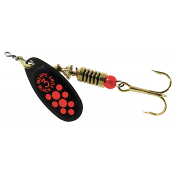 Mepps Black Fury Size 3 1/4oz Black Red Dot