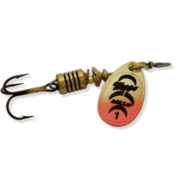 Mepps Aglia Size 1 1/8oz Gold Orange