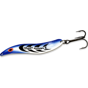 Mepps Syclops Spoon 1oz White Blue