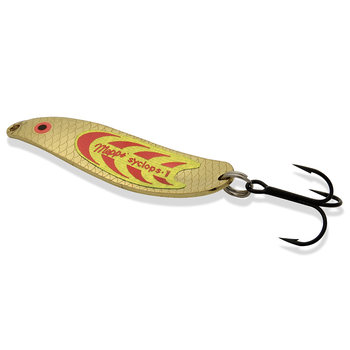 Mepps Syclops Spoon 1oz Gold Chartreuse