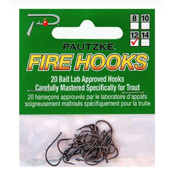 Pautzke Bait Co. Fire Hooks Size 12 20/pkg