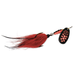 Mepps Musky Killer Tandem Black Fury Dressed Fluorescent Dot Red Tail 1-1/3oz