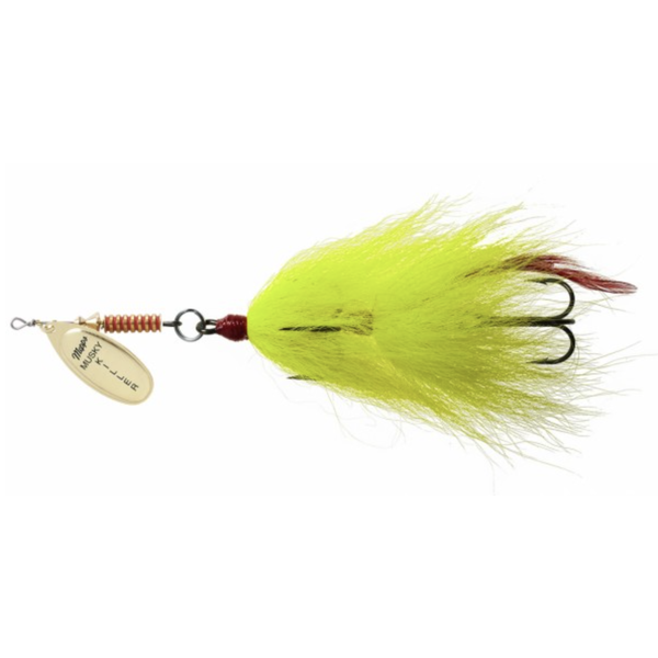 Mepps Musky Killer Tandem Gold Yellow Tail 1-1/3oz