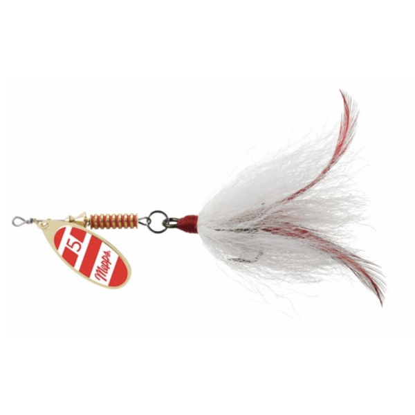 Mepps Musky Killer Gold Red White & White Tail 3/4oz