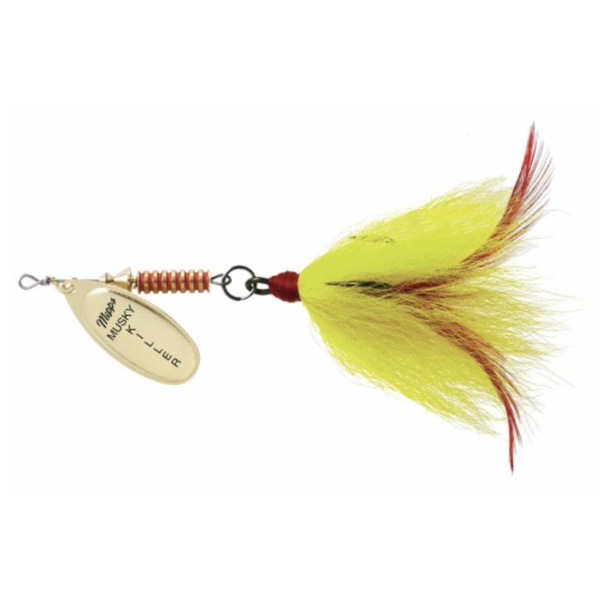 Mepps Musky Killer Gold Yellow Tail 3/4oz