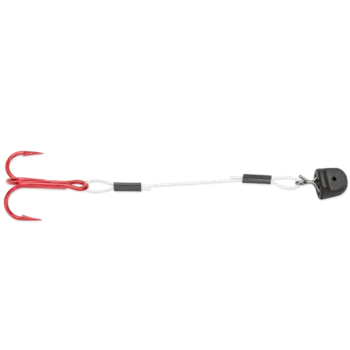 VMC Quick Strike Trailer Treble Hooks 3" #10 6-pk Red